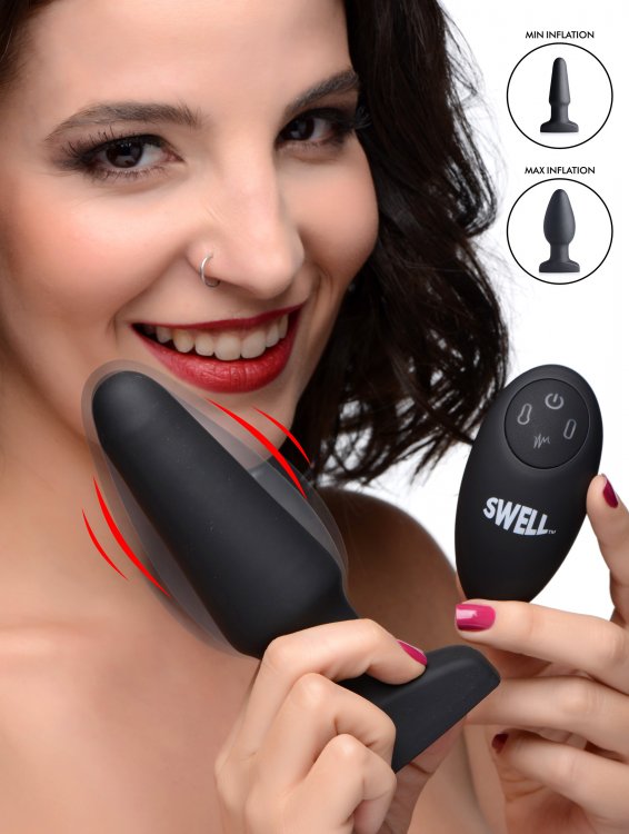 Swell 10x Silicone Inflatable & Vibrating Anal Plug