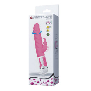 Pretty Love Steven 12 Function Rabbit Style Vibrator - Pink